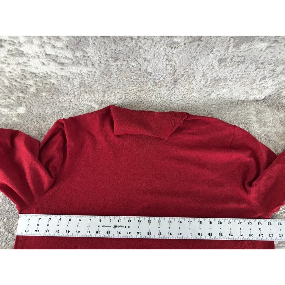 Banana Republic Size XXL Merino Wool Knit Turtleneck Sweater Red Long Sleeve Men